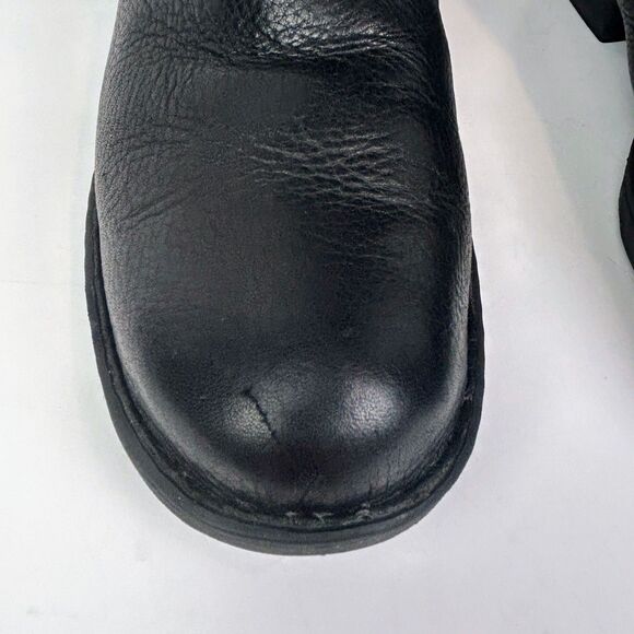 Born Riding Boots Leather Knee High Black Classic Equestrian Side Zip Booties 11 - Picture 11 of 12